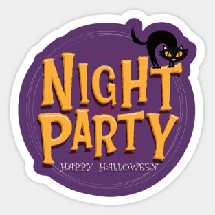 Halloween Night Party I Happy Halloween I Halloween Global Trendy Costumes Sticker